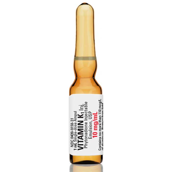 Vitamin K1 Injection (Phytonadione Injectable Emulsion) 10 mg/ mL by Pfizer 25/Pack