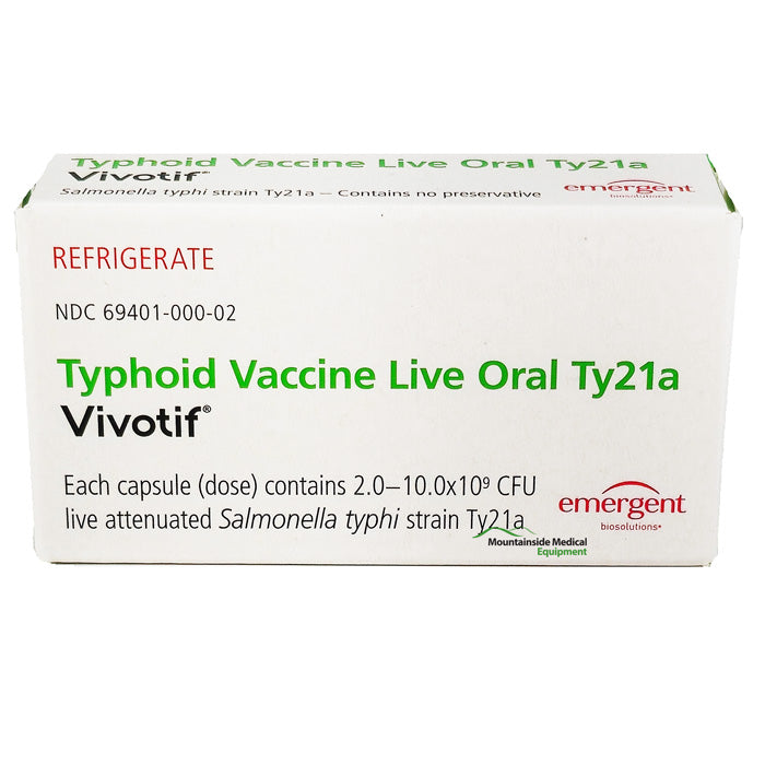 Vivotif (Typhoid Vaccine Live Oral Ty21a) Capsules, 4/Box  **Refrigerated Item