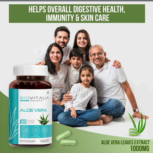 Biovitalia Organics Aloe Vera Capsule For Nourish Skin & Hairs