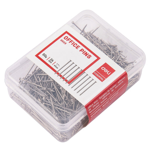Deli W0023 Office Pins 24 mm 50 Gm - Color May Vary