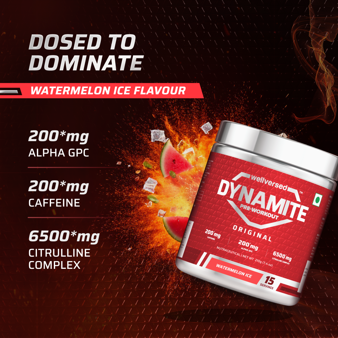 Dynamite Pre-Workout (210g, 15 Servings) | Watermelon Ice