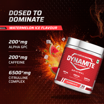 Dynamite Pre-Workout (420g, 30 Servings) | Watermelon Ice