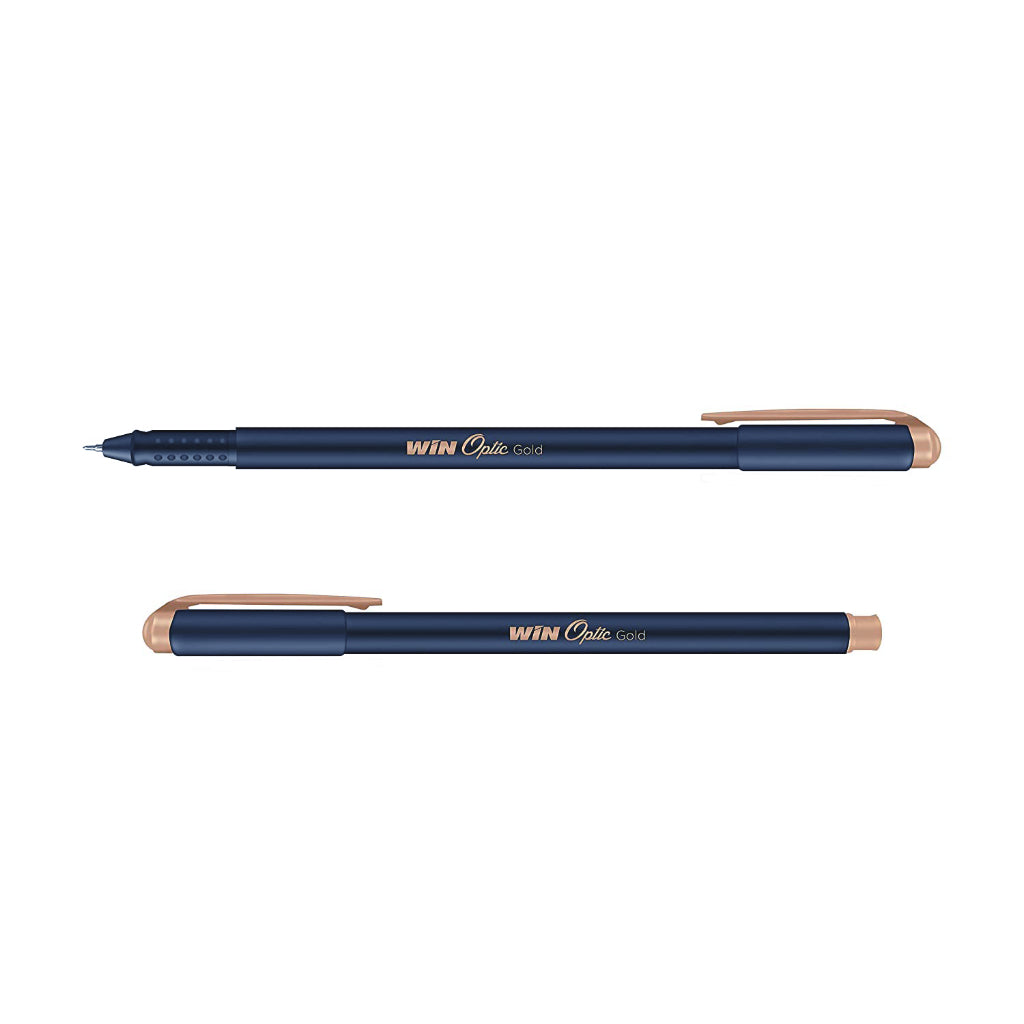 Win Optic Gold Ball Pen Blue (10 Pcs Card)