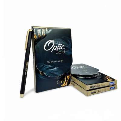 Win Optic Gold Ball Pen Blue (10 Pcs Card)