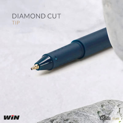 Win Optic Gold Ball Pen Blue (10 Pcs Card)