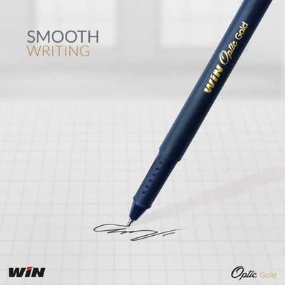 Win Optic Gold Ball Pen Blue (10 Pcs Card)