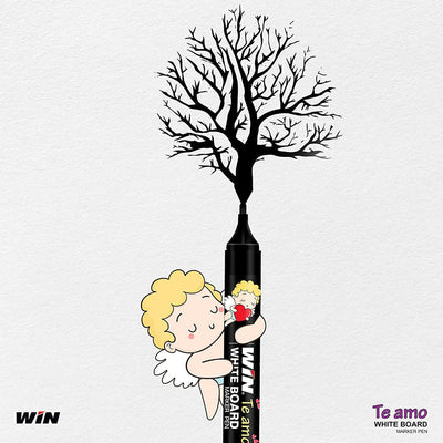 Win Te Amo White Board Marker Ink 1 Box Black