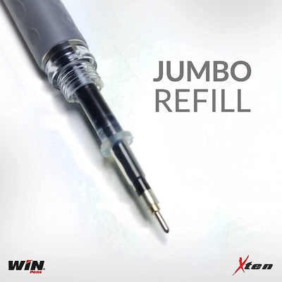 Win X-10 Ball Pen Black - 6Pcs Pouch + 1Refill Per Pack