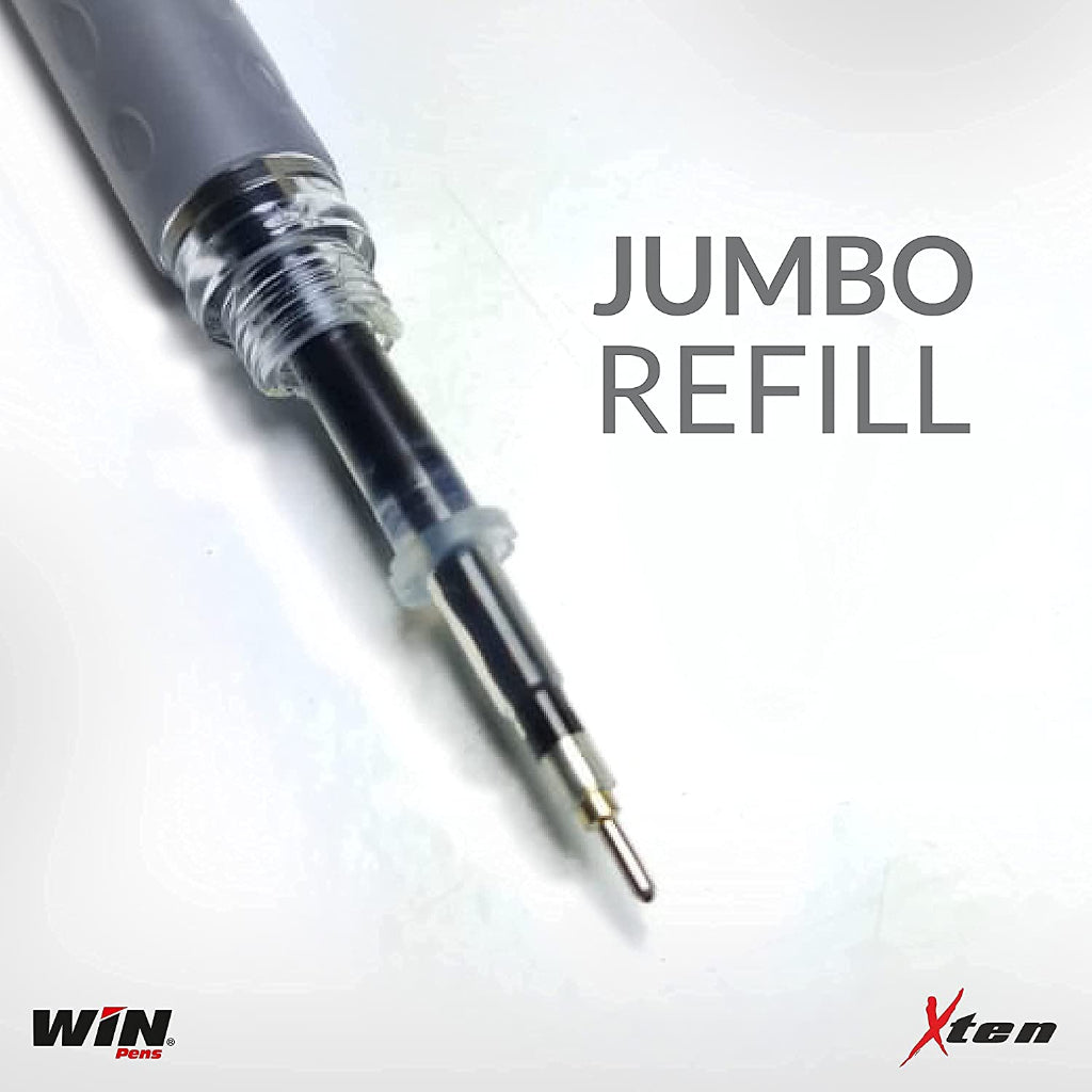 Win X-10 Ball Pen Black - 6Pcs Pouch + 1Refill Per Pack