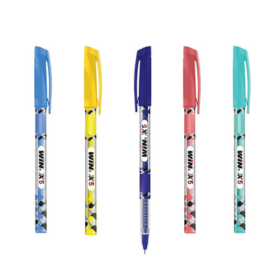 Win X5 Ball Pen 60 Pcs Dispenser ( 50 Blue, 8 Black, 2 Red)