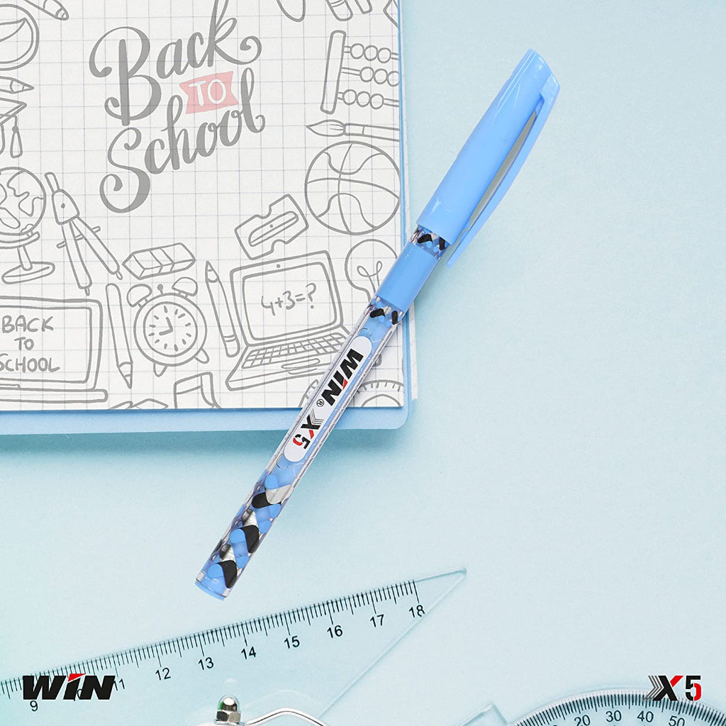 Win X5 Ball Pen 60 Pcs Dispenser ( 50 Blue, 8 Black, 2 Red)