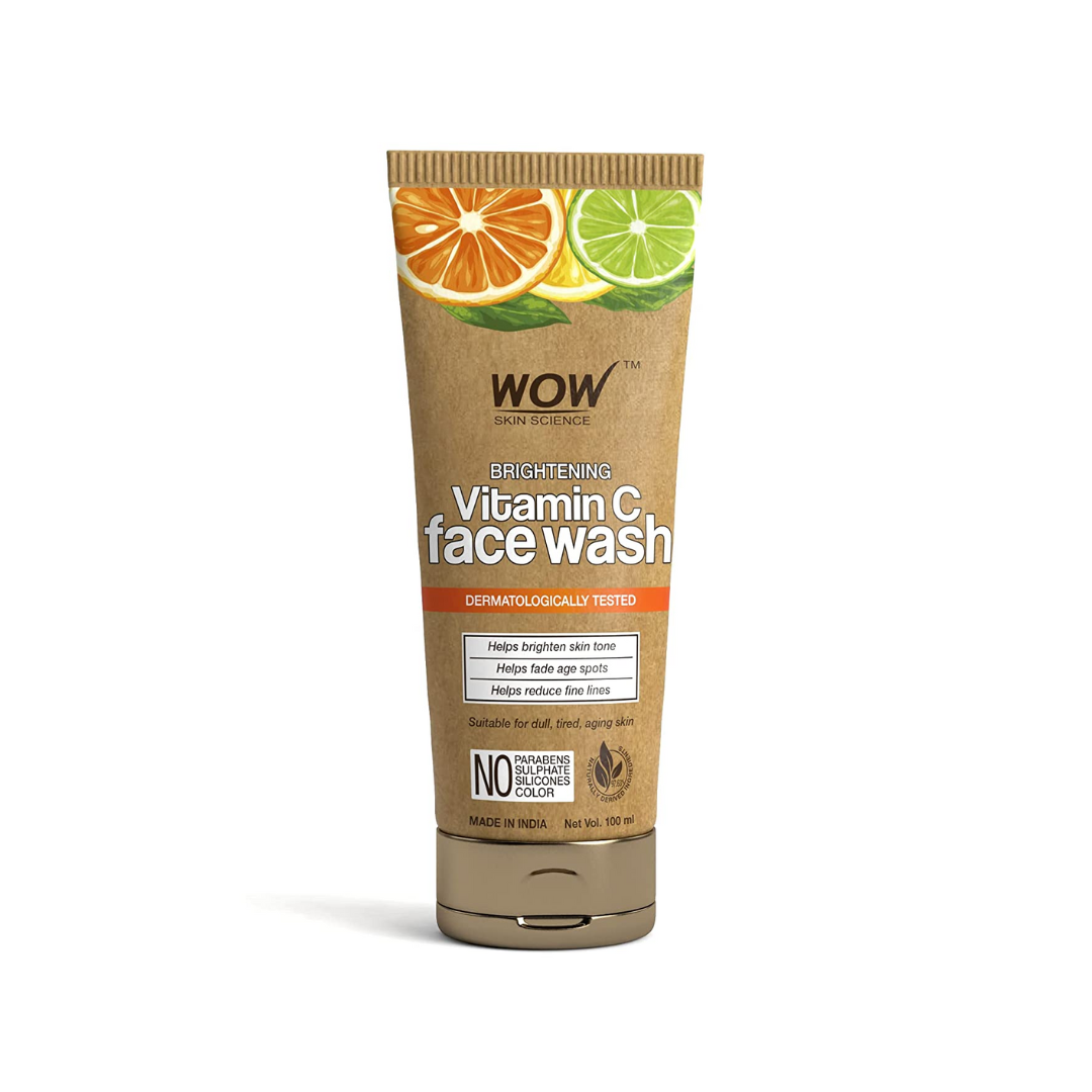 WOW Skin Science Brightening Vitamin C Face Wash - No Parabens, Sulphate, Silicones & Color (100mL)
