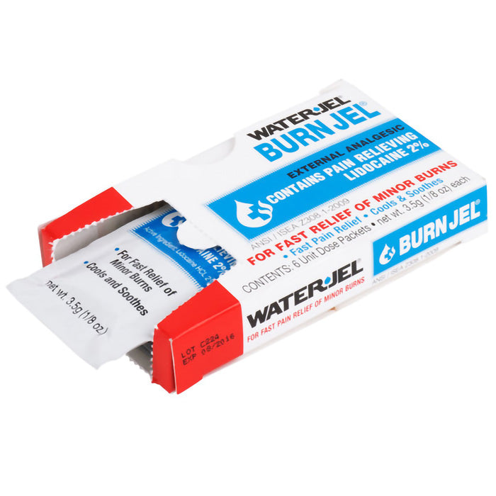 Water Jel Burn Jel Topical Burn Relief Gel with Lidocaine 2% Unit Dose Packets