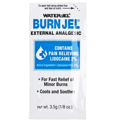 Water Jel Burn Jel Topical Burn Relief Gel with Lidocaine 2% Unit Dose Packets