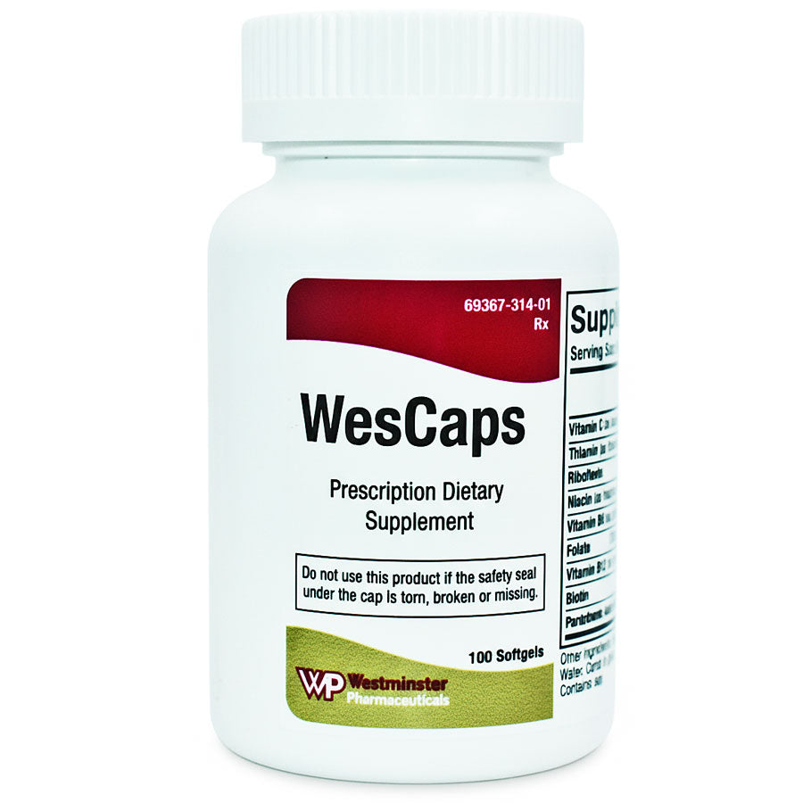 Wescaps Prescription Multivitamin Dietary Supplement 100 Softgels