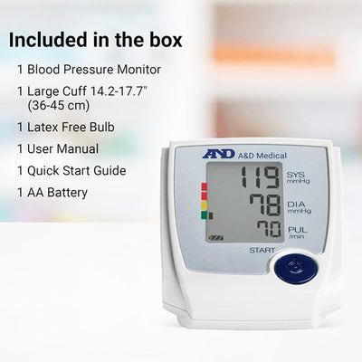 Manual Blood Pressure Monitor with Digital Screen witn  Large Blood Pressure Cuff, One-Click Operation, Irregular Heartbeat Detection