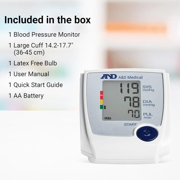 Manual Blood Pressure Monitor with Digital Screen witn  Large Blood Pressure Cuff, One-Click Operation, Irregular Heartbeat Detection