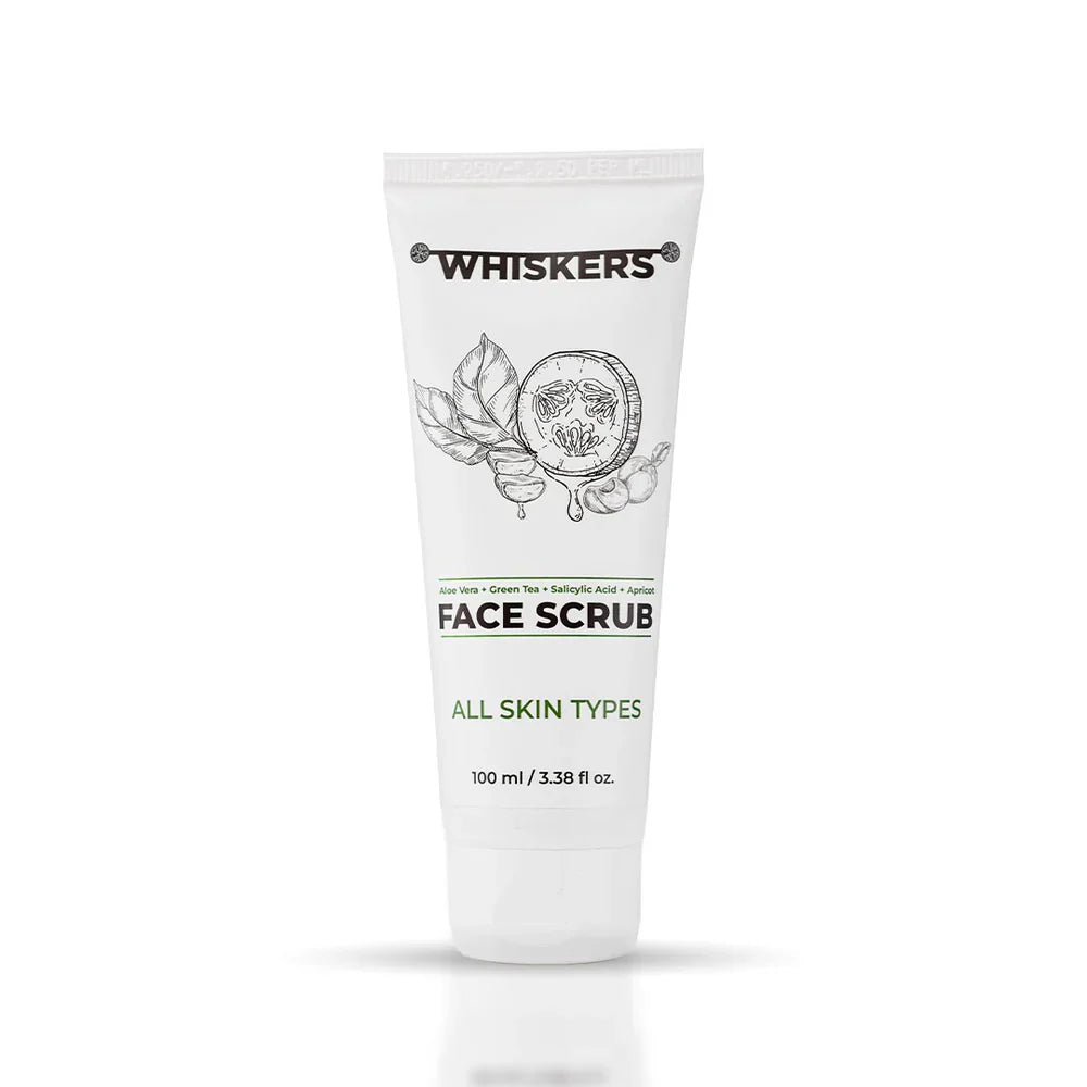 Whiskers ALOE VERA & APRICOT FACE SCRUB DEEP CLEANSING & EXFOLIATING
