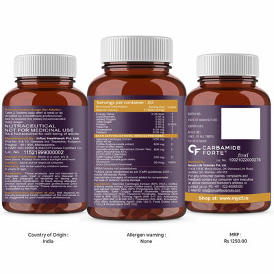 Carbamide Forte Keto Fat Burner & Natural Weight Loss Supplement For Women And Men 2650.05mg with Garcinia Cambogia & 4 more Ingredients - 60 Veg Tablets