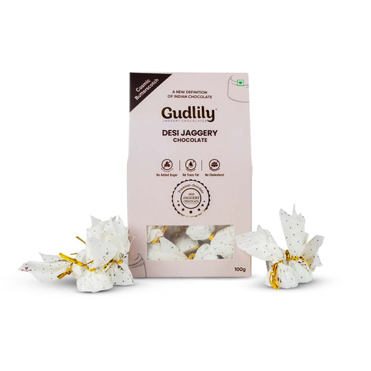 Gudlily Jaggery Chocolates Cosmic Butterscotch - 100 Gms