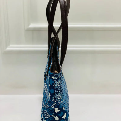Blue Indigo Patchwork 5-in-1 Tote Bag Set For Women
