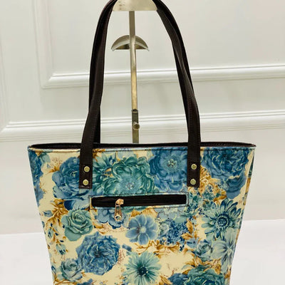 Floral Print 5-in-1 Travel Tote Bag Set Stylish Versatile Everyday Vacation Use