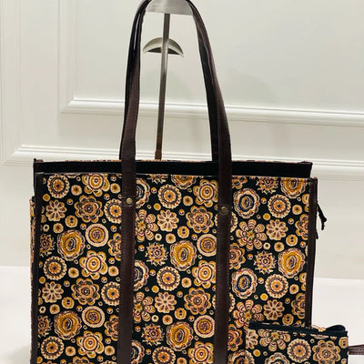 Mandala Bloom Tote Bag With Free Phone Pouch