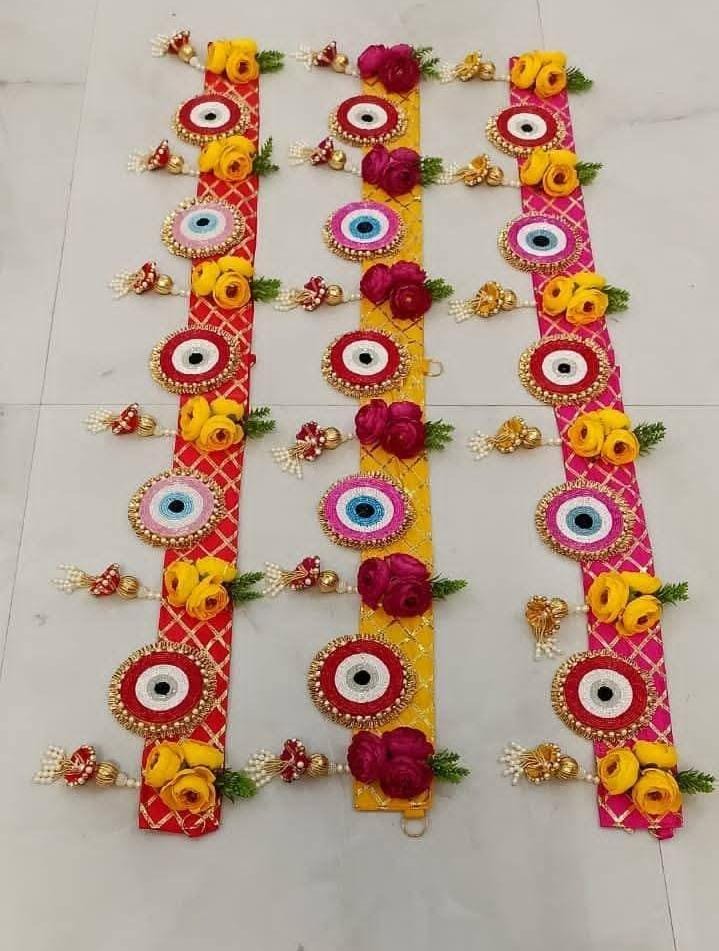 Vibrant Divine Elegance Toran - Stunning Festive Door Decor - Set of 3