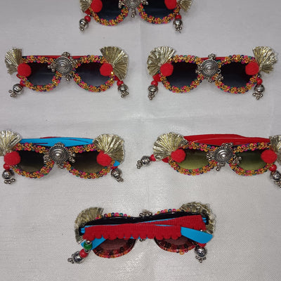 Traditional Navratri Designer Garba Sunglasses | Set Of 10 | Mix Designs