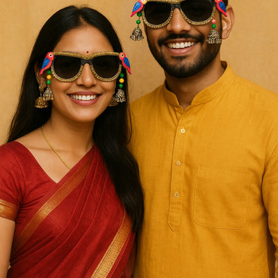 Traditional Navratri Designer Garba Sunglasses | Set Of 10 | Mix Designs
