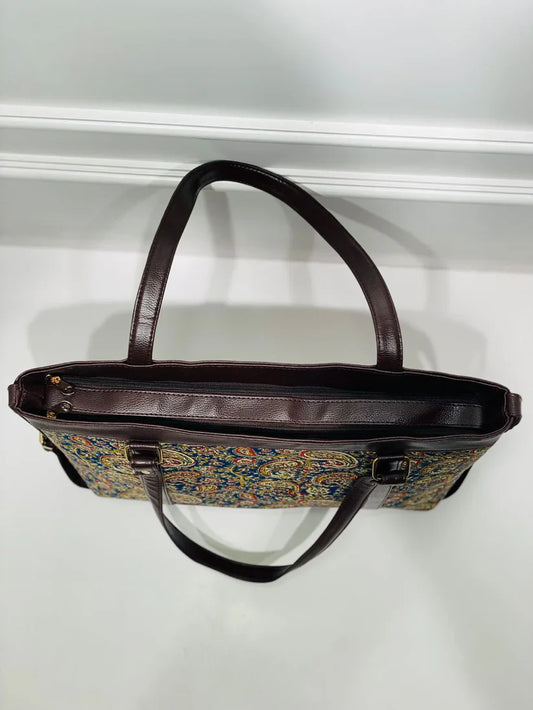 Paisley Charm Office Laptop Bag | Spacious Daily Use