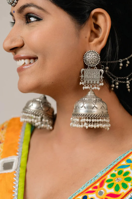 Bombjumka Oxidized Earrings | Festive Navratri Jewellery