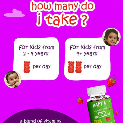 Happa Multivitamin Fruit Gummies For Kids