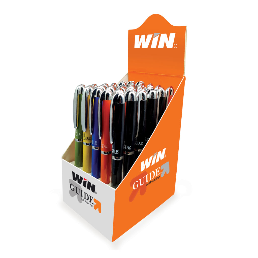 Win Guide Ball Pen Blue (Dispenser 25Blue + 5Black)