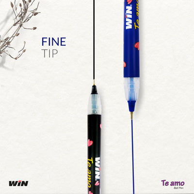 Win Teamo Ball Pen Blue (5Pcs Pouch)
