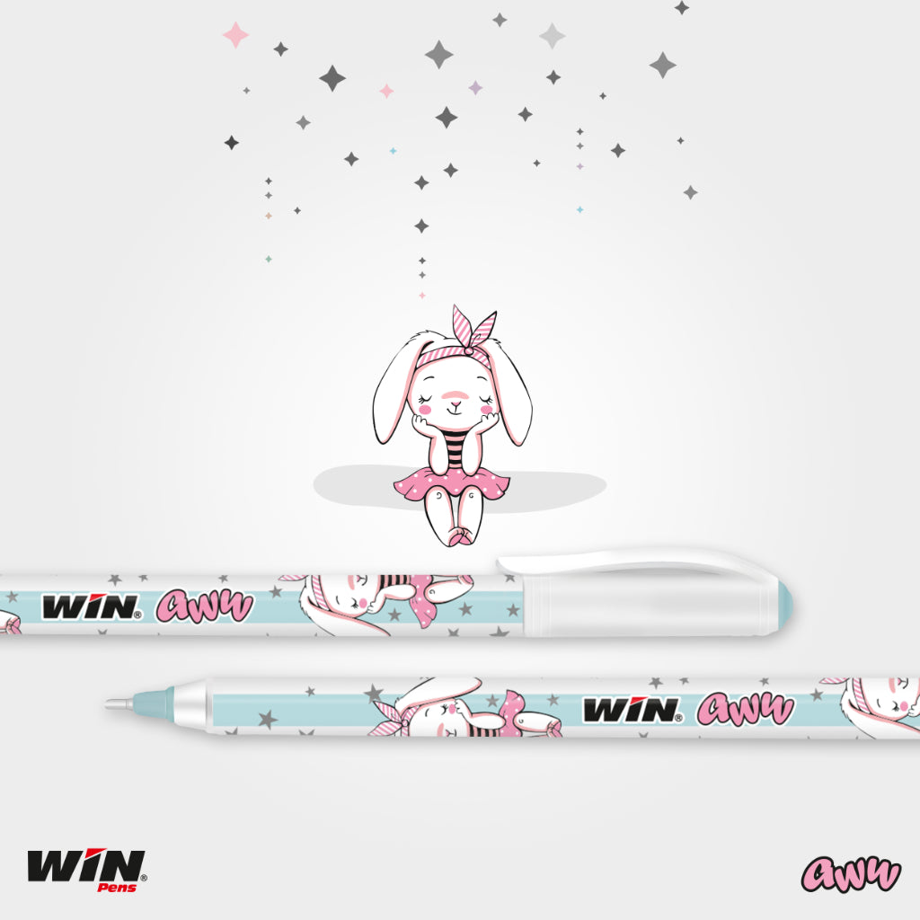 Win Aww Ball Pen Jar - Blue Ink