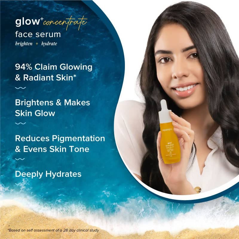 Aqualogica Glow+ Concentrate Face Serum With Hyaluronic Acid & Vitamin C - Limited Time Offer