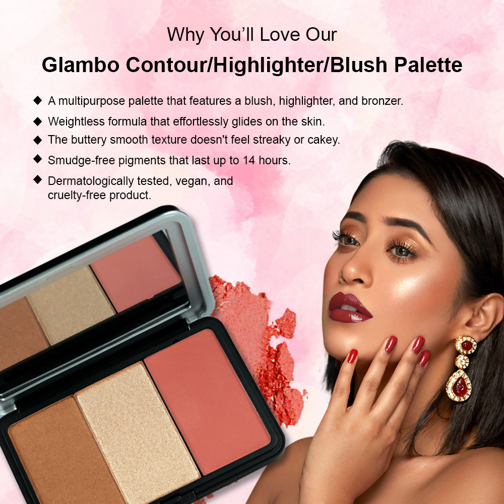 Daily Life Forever52 Glambo - Contour Highlighter Blush Palette - Barbie Doll