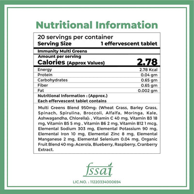 Boldfit Immunity Multi Greens Effervescent Tablets