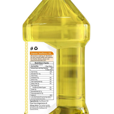 Farm Naturelle Organic Virgin Cold Pressed Sunflower Oil
