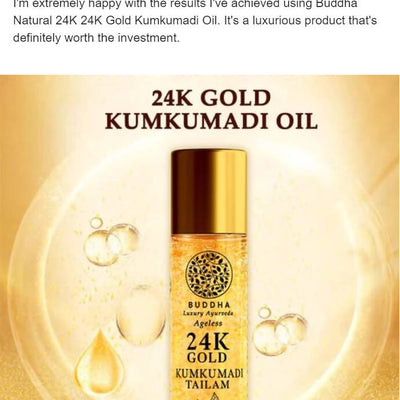 Buddha Natural 24k Gold Kumkumadi Oil