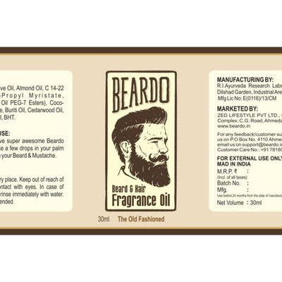 Beardo The Old Fashioned Beard Oil & Beard Wash Combo