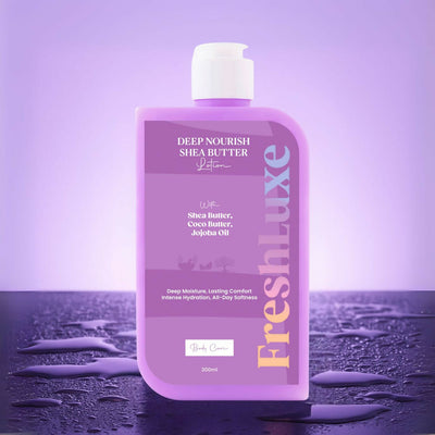 FreshLuxe Shea Butter Lotion with Coco Butter & Jojoba Oil For Deep Moisturization
