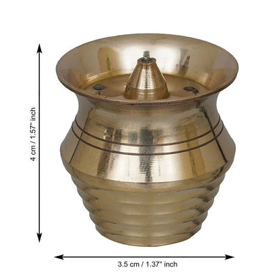 eCraftIndia Yellow Brass Incense Stick Holder