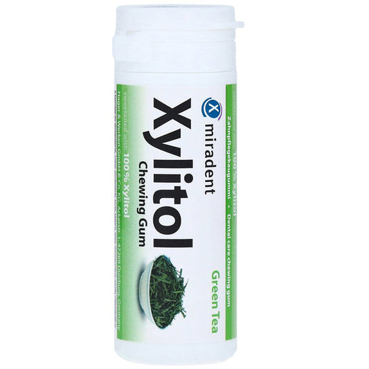 Xylitol Dry Mouth Relieving Chewing Gum, Sugar Free, Green Tea Flavor 30 Count