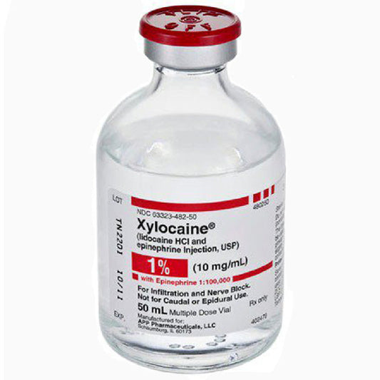 Xylocaine Lidocaine 1% With Epinephrine 1:100000 Injection Multiple Dose Vial 50 mL x 25/Tray (RX)