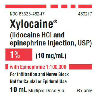 Xylocaine Lidocaine 1% with Epinephrine Injection 1% Multiple Dose Vial 10 mL x 25/Pack (Rx)