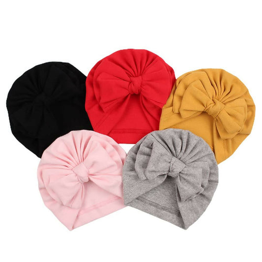 Aashiya Trades Cotton Turban Kont Bow Caps for Babies
