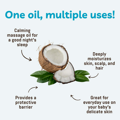 Earthbaby Virgin Coconut Oil - Cold Pressed Oil For Body Massage Skin & Hair Care