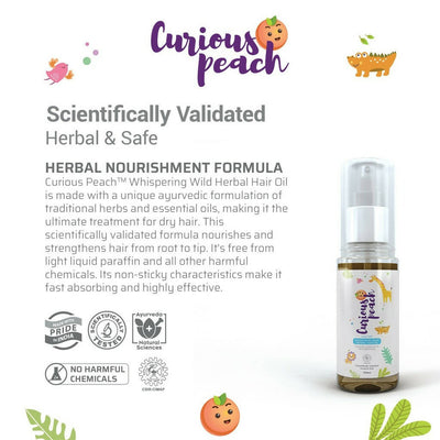 Curious Peach Whispering Wild Herbal Hair Oil